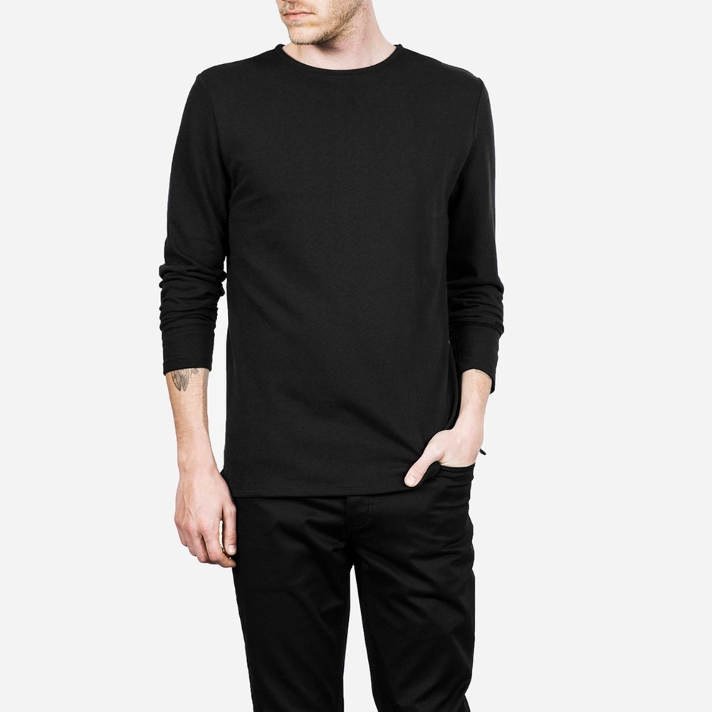 Everlane Black Heavyweight Long Sleeve Shirt